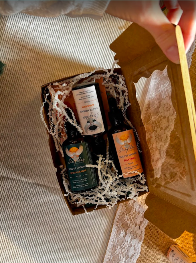 Coffret cadeau huiles de soin artisanale bio